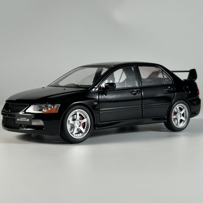 Jdm 1:24 Mitsubishi Lancer Evolution Evo9 Compacte Auto Legering Metaal Diecast Model Auto Geluid & Licht Pull Back Collectie Hobby Cadeau