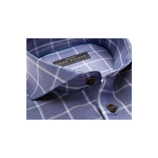 John Miller Tailored Fit Lange Mouw Overhemden Blauw 5140971-190