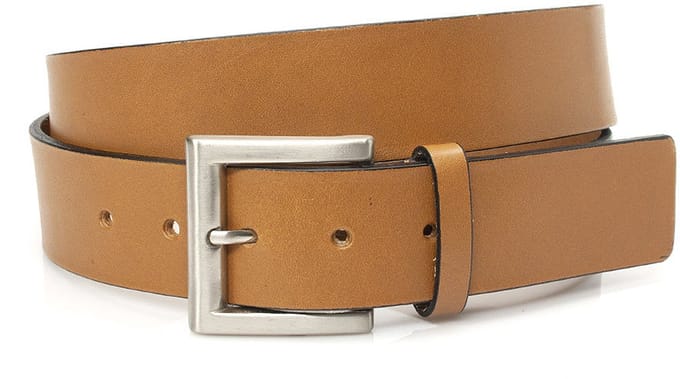 Jeans riem camel - Dames riem - 4 cm breed - Leer - Jeans riem - Sportief - Maat 95