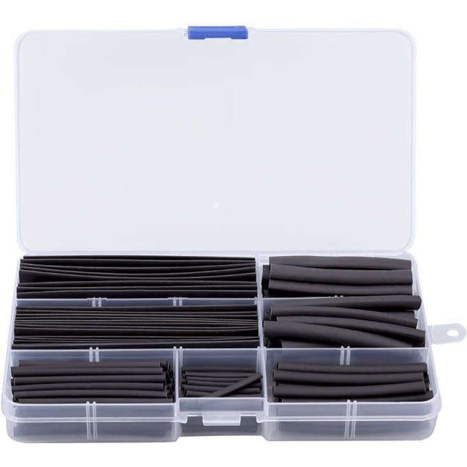 150pcs/set RC Gaine de Câble 2:1 Tube Thermo-Rétractable Noir