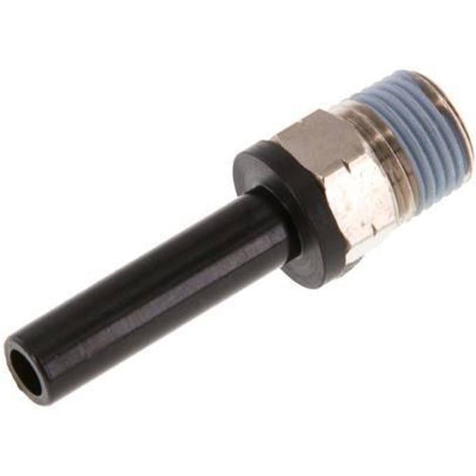 6mm x 1/8'' NPT insteekfitting Messing/PA 66 Buitendraad NBR [2 Stuks]