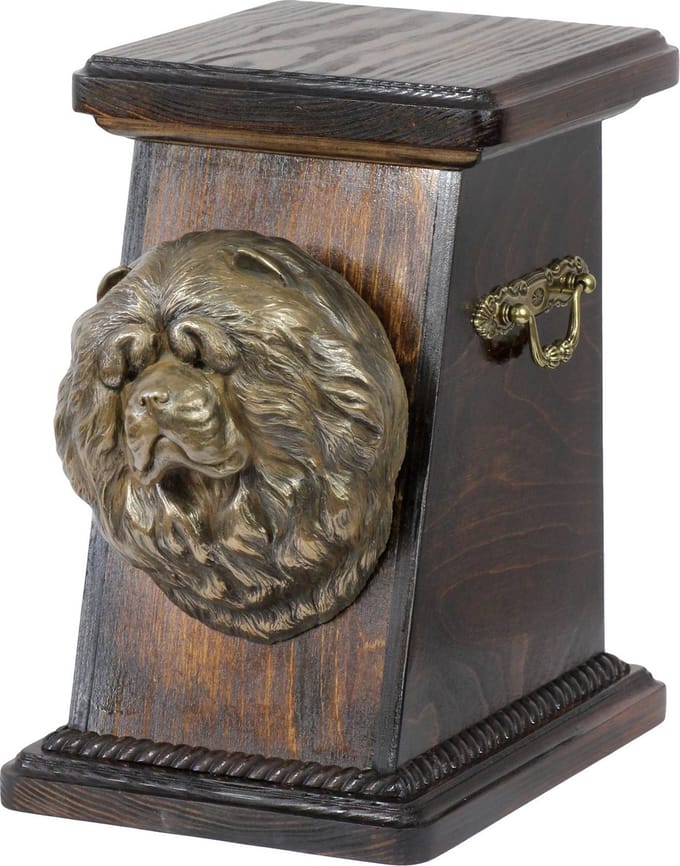 Chow Chow urn - elegante gedenkurn met hondenbuste voor as van je hond