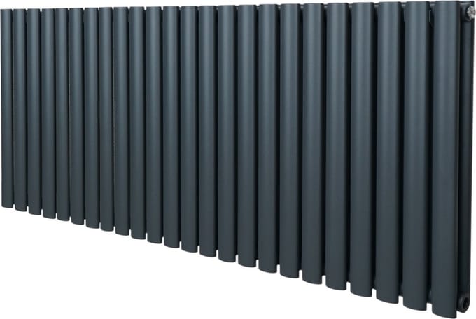 Ovale kolomradiator - grijs - 600x1440mm - 6440 btu
