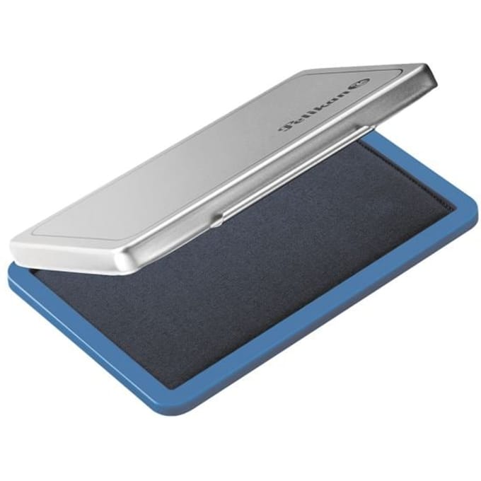 Ink Pads in Metal Casing - Blue,Silver - Metal - 110 mm - 70 mm