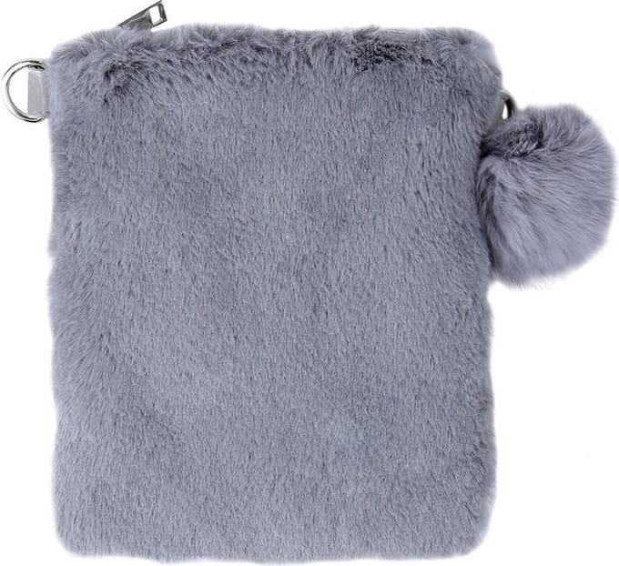 Yehwang -  Bag Pompon Furry - Grijs