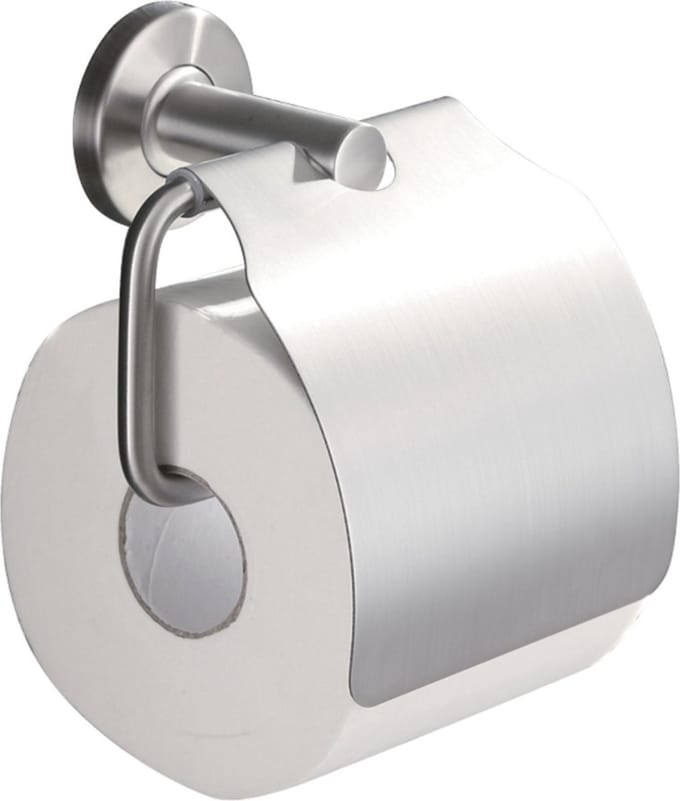 Wiesbaden Brush Toiletrolhouder met Klep - RVS
