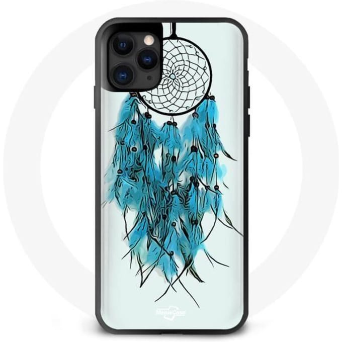 Iphone 11 Case Dream Catcher Tekening blauw