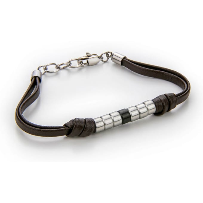 Monomen Men's Genuine Leather Bracelet MM10829SO