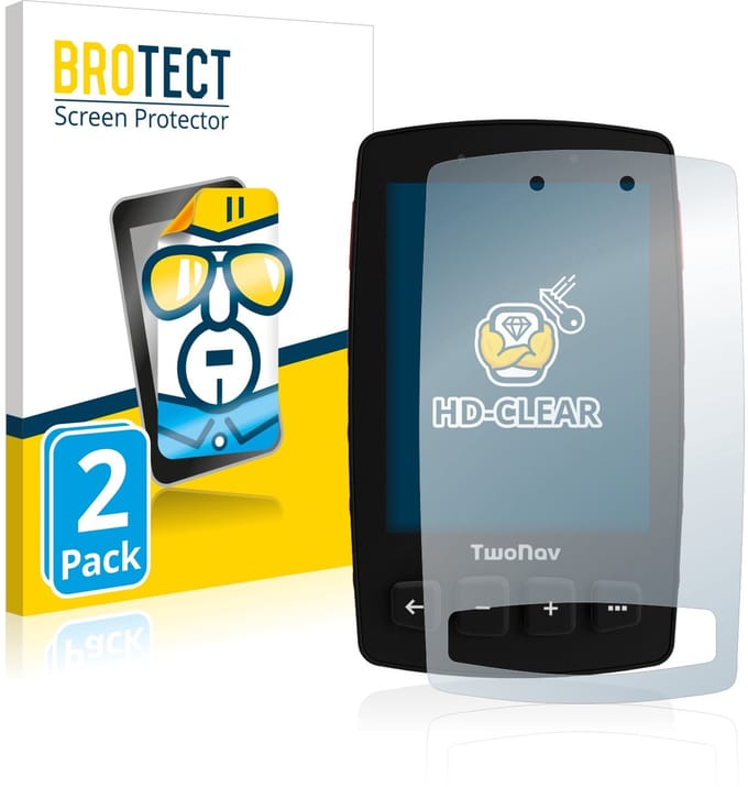 BROTECT - Screenprotector voor TwoNav Trail 2 - Folie Beschermfolie transparant 2 Stuks