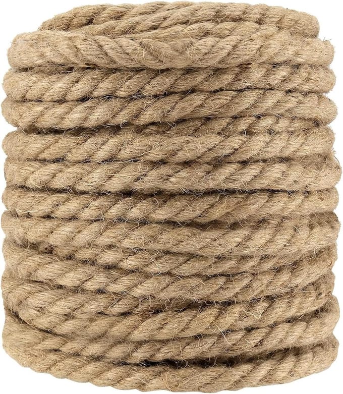 Gedraaid Jute Touw 10mm 50 Meter Natuurlijk Hennep Koord
