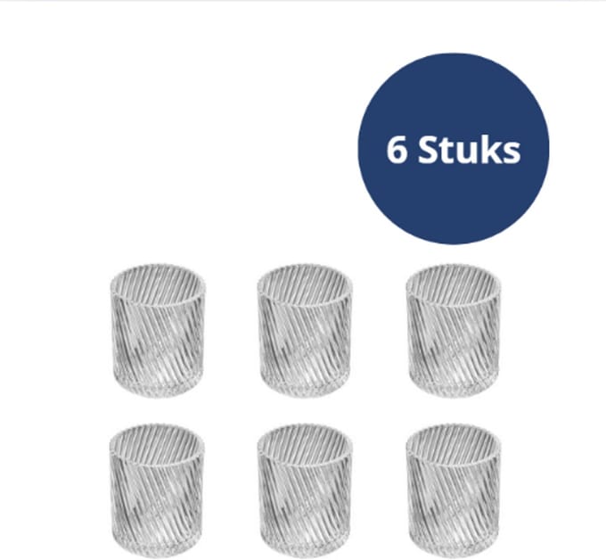 Bolsius Professional - Houder voor Waxinelichtjes - Twist - 6 stuks