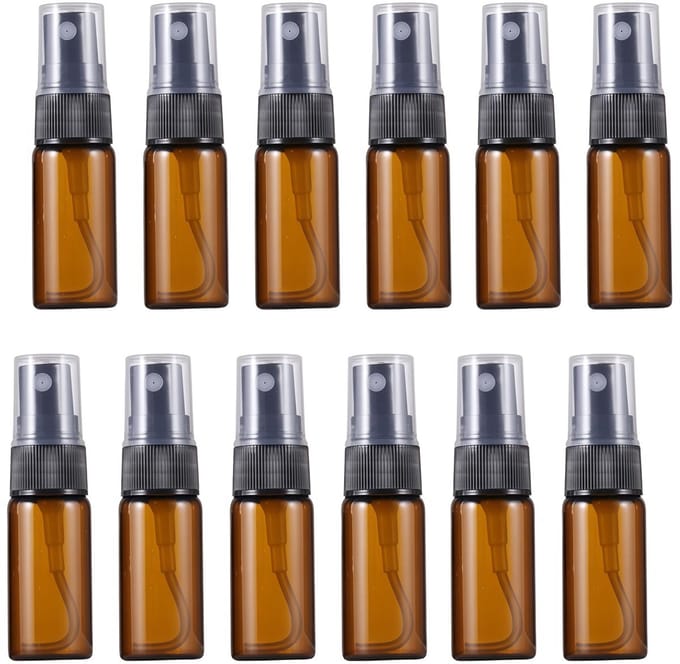 Dailygoods- Sproeierfles 10 ml - Draagbaar - Navulbaar - Amber Glas