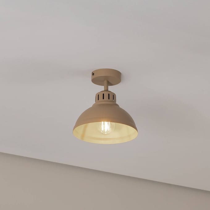 Merkloze Beige Plafondlamp Metaal E27 - Stijlvol en Functioneel