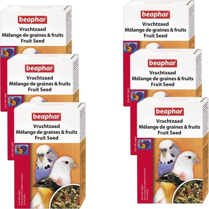 6x Beaphar Vruchtzaad - vogelvoer - 150g