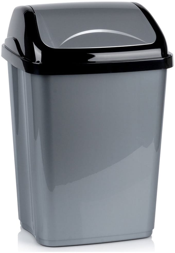 Prullenbak Plastic Grijs 26 l - Afvalmand - Afvalemmer