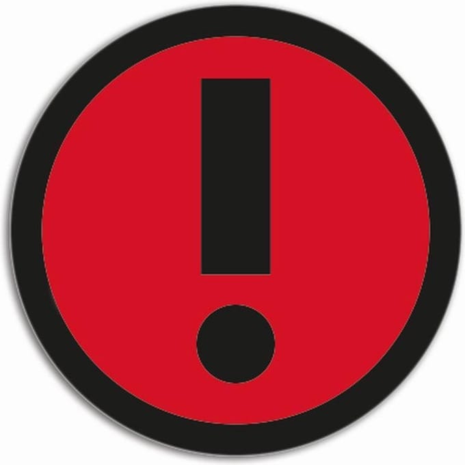 Magnetische Uitroeptekens Basic Rood (5 stuks)