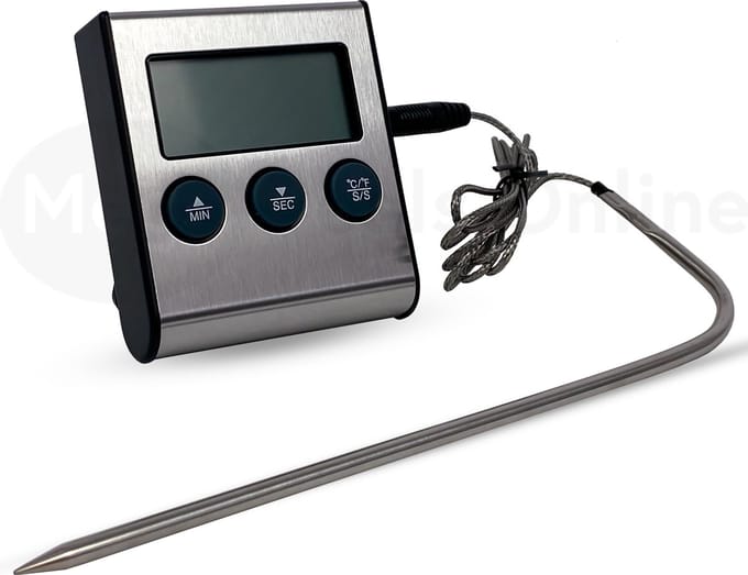MDO Vleesthermometer – Keukenthermometer – Digitaal – BBQ Thermometer – Oventhermometer – Kookthermometer – RVS