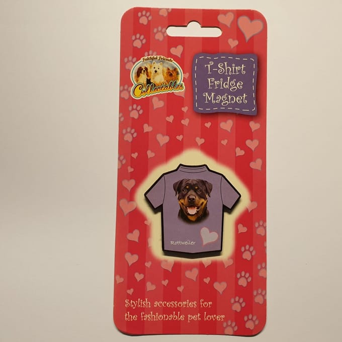 Magneet in t-shirt vorm Rottweiler