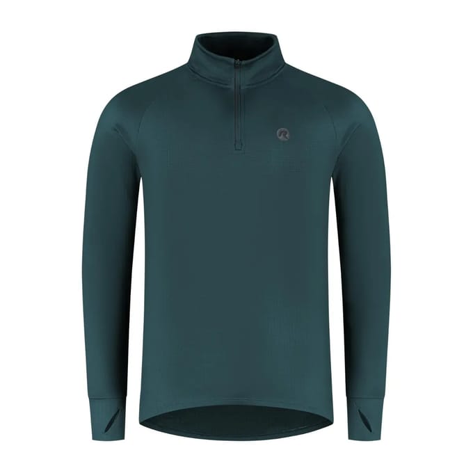Rogelli Essential Heren Hardloopshirt - Lange Mouw - Duimgat - Blauw