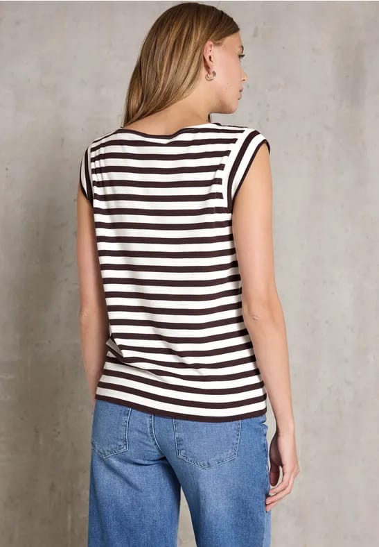 Gestreepte jersey top