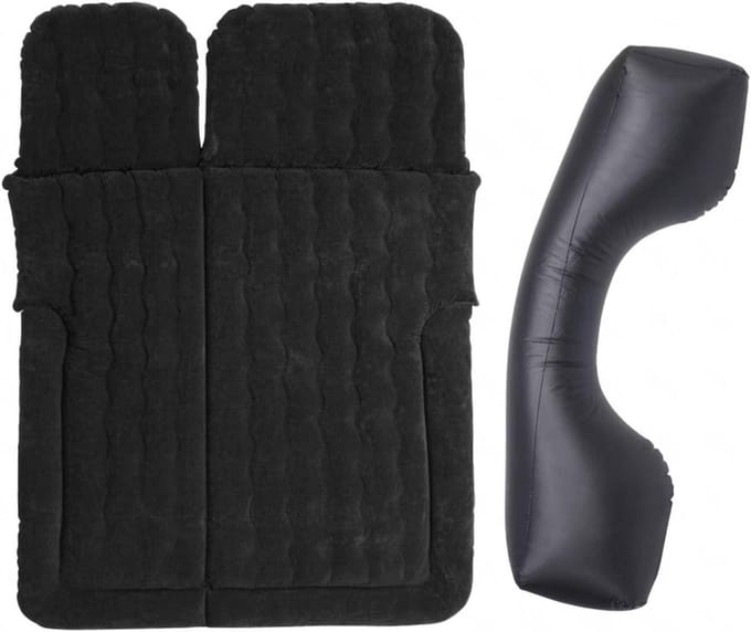 Opblaasbaar Autobed - Luchtmatras Auto - Comfortabel Reizen - Dubbel Gebruik - 2 kg - Grijs