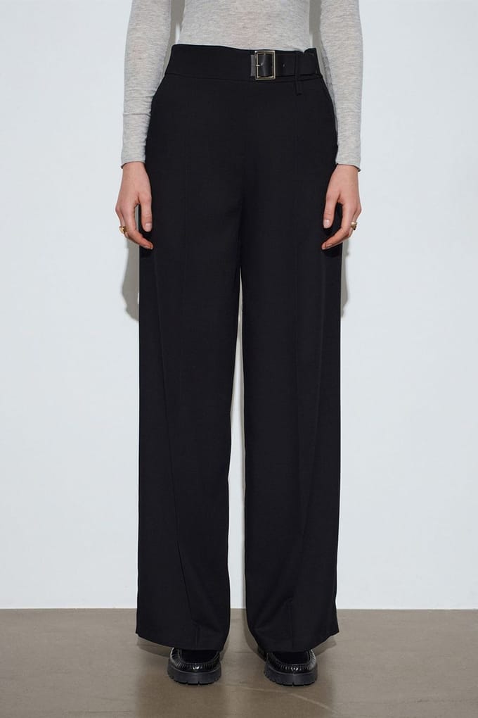 Gestrikte Wijde Pantalons