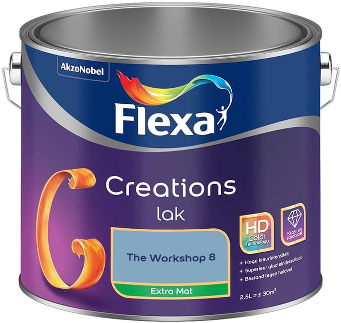 Flexa - Creations Lak Extra Mat - The Workshop 8 - Mengverf - 2,5 L