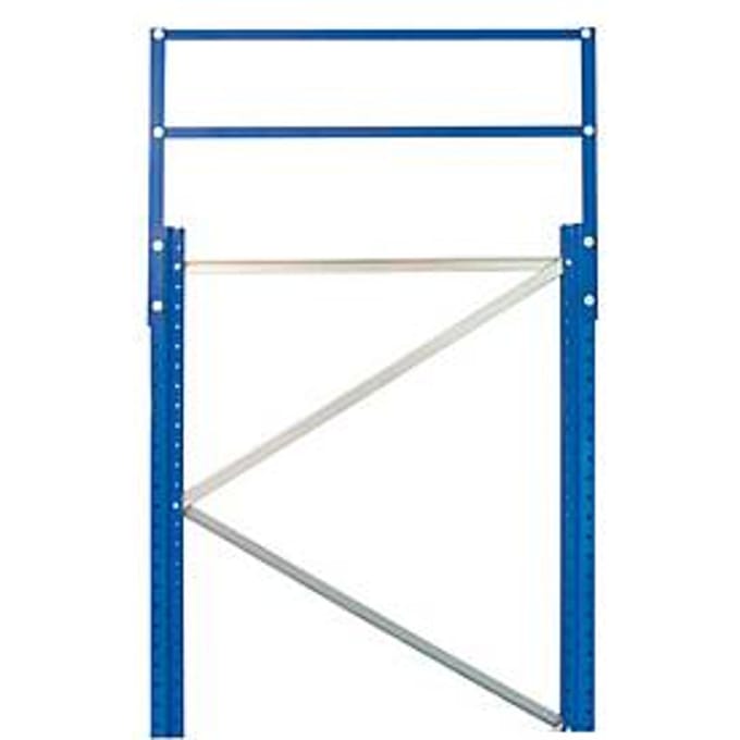 Schulte Lagertechnik kozijnverlenging voor staanderframe, D 800 x H 500 mm, gentiaanblauw RAL 5010