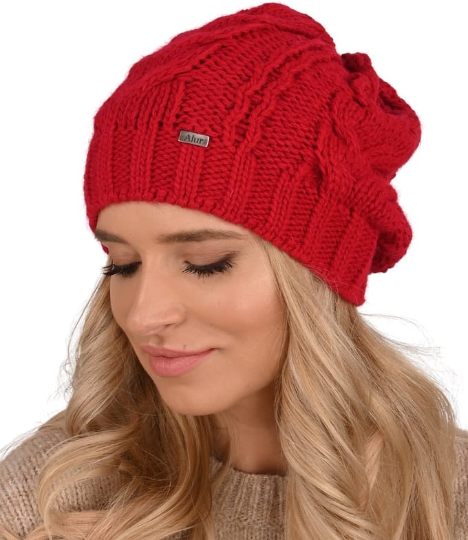 Alur Beanie - Gebreide Wintermuts - Rood - Smerfetka Fason