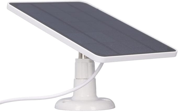 Zonnepaneel Camera - Energievoorziening - Beveiliging - Waterdicht Ontwerp - 10 Watt - Wit