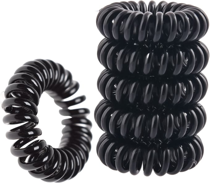 MONA Bocca Beauty - Elastische Haarsprongen - Zwart - 5 stuks - Voor Actieve Mensen