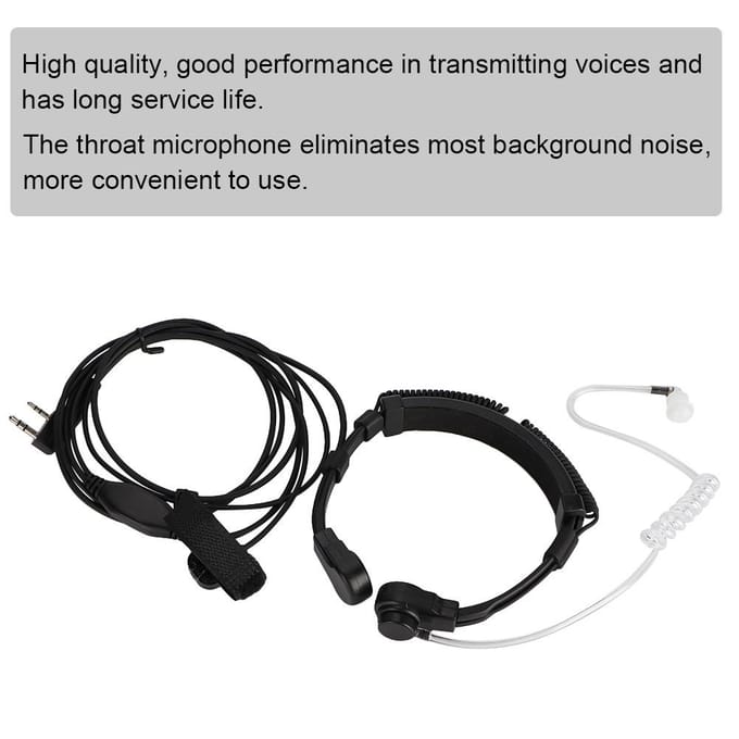 Keel Microfoon Oortje Headset voor Walkie Talkie UV 5R UV 5RE UV B5