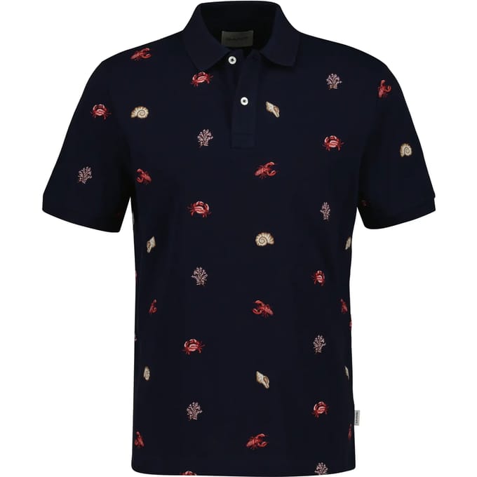 Gant 2014100 Korte Mouw Poloshirt Blauw S Man