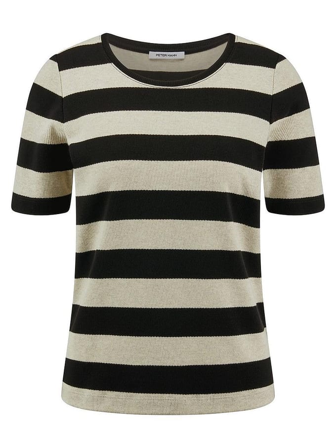 Shirt ronde hals Van Peter Hahn zwart