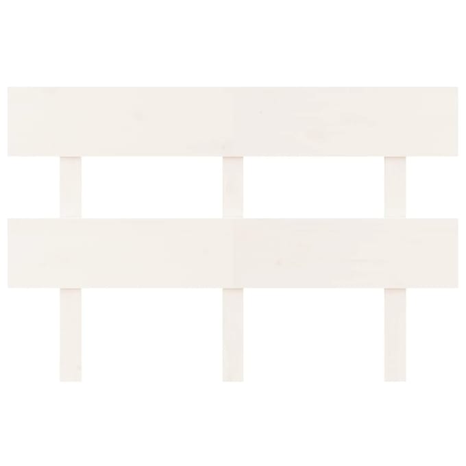 vidaXL - Hoofdbord - 124x3x81 - cm - massief - grenenhout - wit
