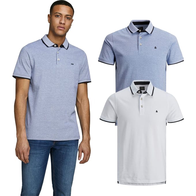 JACK & JONES heren multi-pack classic polo pique T-shirt met korte mouwen, 2-pack