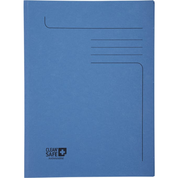 Dossiermap Exacompta Clean'Safe 2kleppen blauw 5 stuks