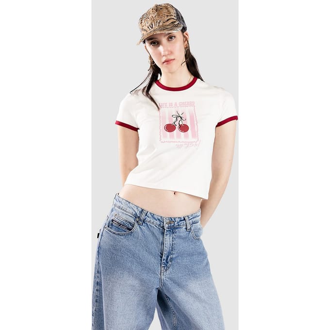 24 Colours 12506A Cherry Ringer T-Shirt wit