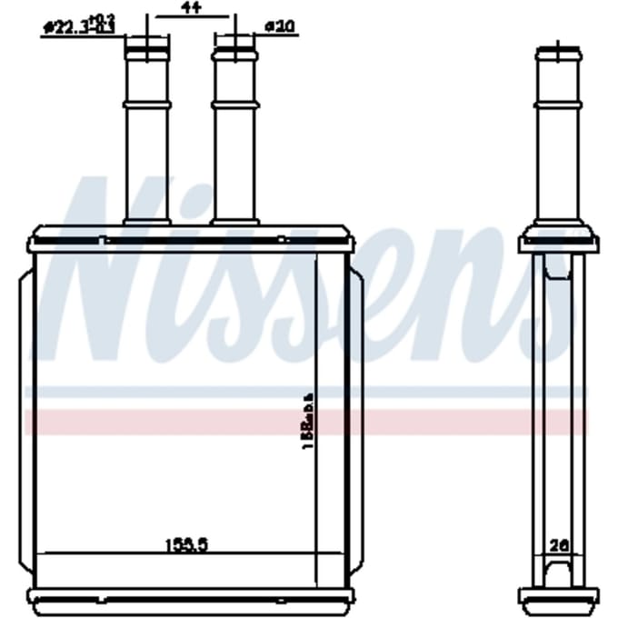 Warmtewisselaar, interieur verwarming NISSENS 73999