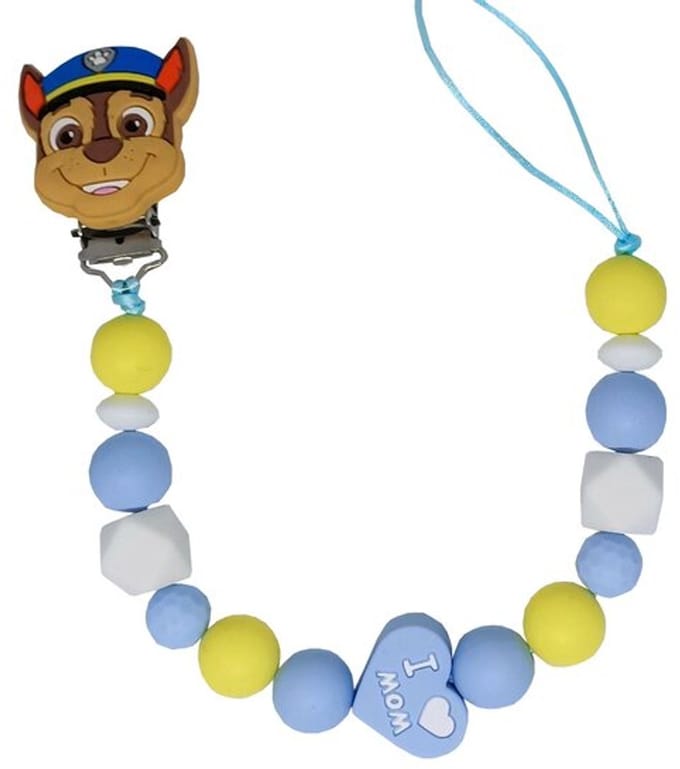 Siliconen Tutkoord - Paw Patrol blauw/geel