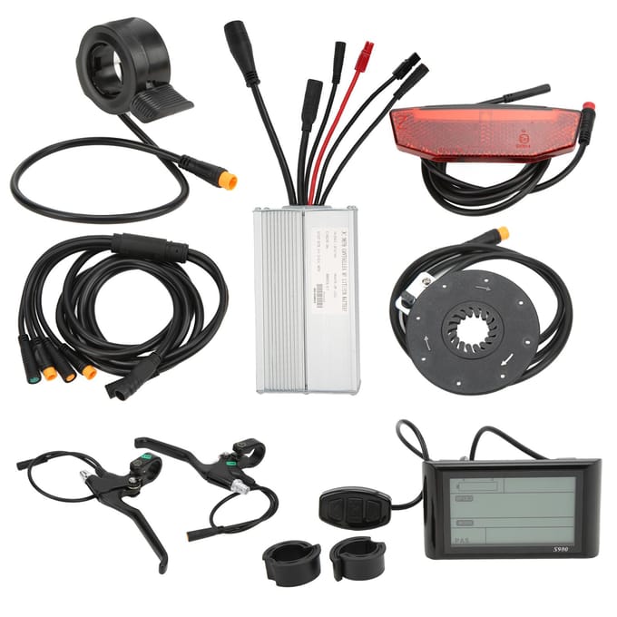 3648V 30A 1000W Elektrische Fiets Motor Controller met S900 Display Meter Shifter Hulp Sensor Rem gray