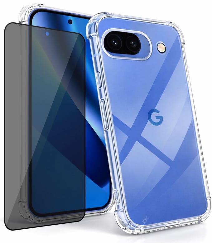 Hoesje geschikt voor Google Pixel 10a - Privacy Screenprotector Volledig Dekkend Glas - Shockproof Transparant