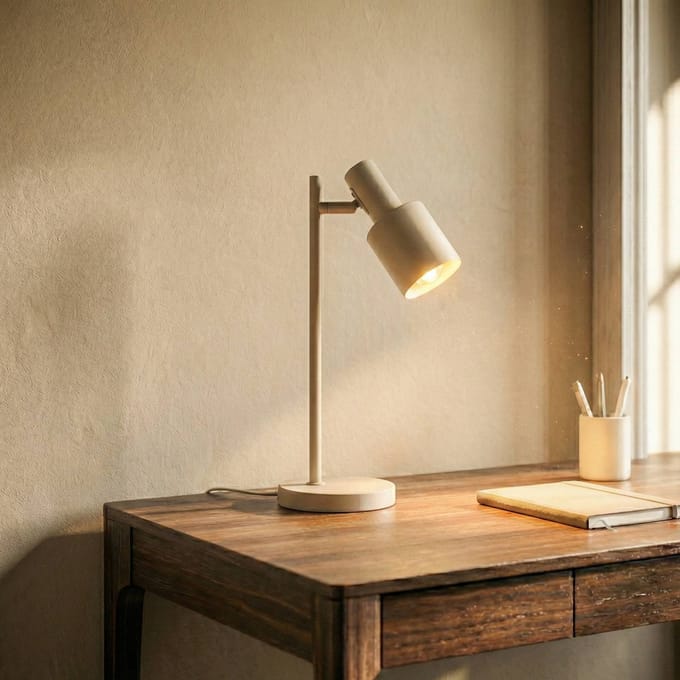 Lindby - Tafellamp - 1licht - IJzer - H: 45 cm - E27 - beige