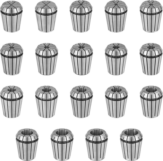 19PCS ER32 Precision Spring Collet Set voor CNC Bewerking en Frezen