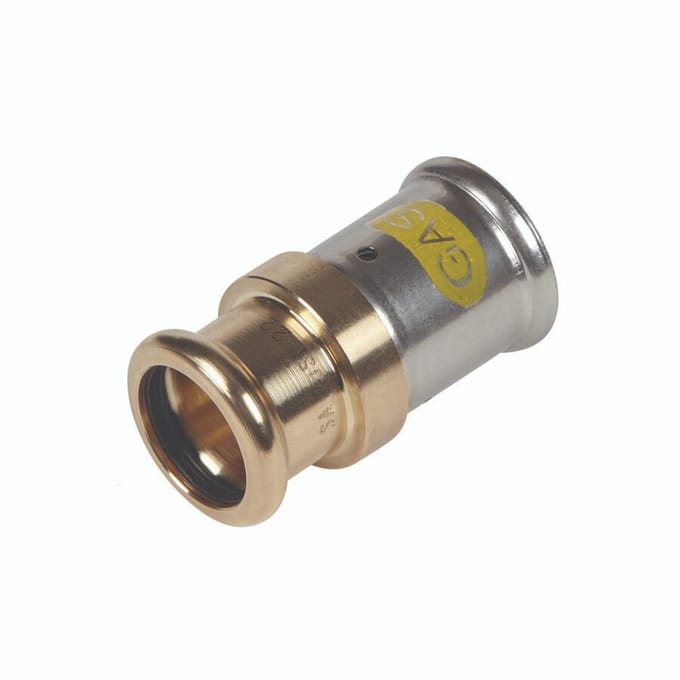HENCO MS Overgangskoppeling V-M profiel 20mm x Cu 22 pers/pe