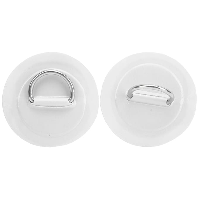 2 stuks Opblaasboot Kajak D-ring Pad Patch PVC Marine RVS Vaste Gesp(Wit ) wit