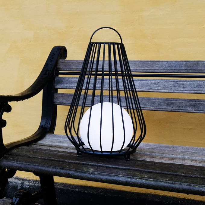 Dyberg Larsen LED tafellamp op batterijen Evesham, hoogte 48 cm