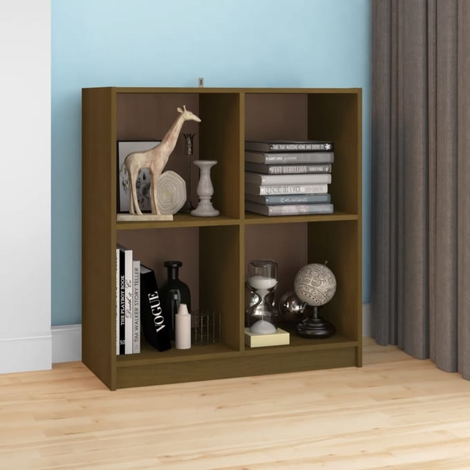 vidaXL - Dressoir - 70x33x76 - cm - massief - grenenhout - honingbruin
