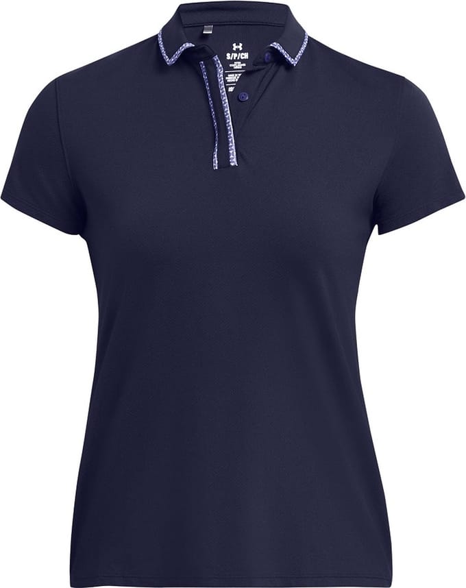 Dames Golfpolo Under Armour Iso-Chill SS Midnight Navy