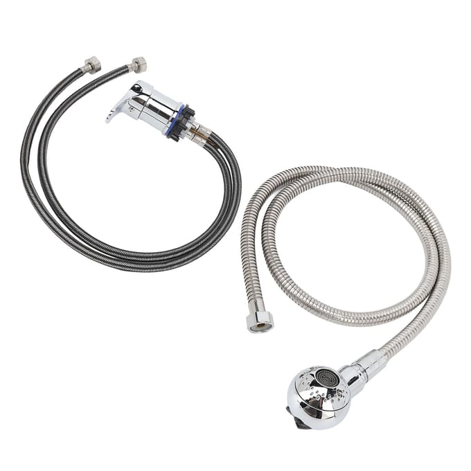 Douchesproeier Kit Legering Kraan Koperen Waterleiding Drukverhogende Douchekop Slang Set voor Shampoo gray